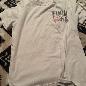Ford White and Gray Graphic Tee